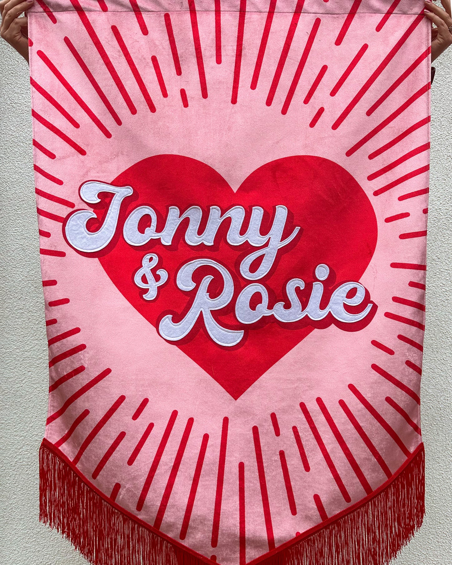 Printed Background Velvet Banner