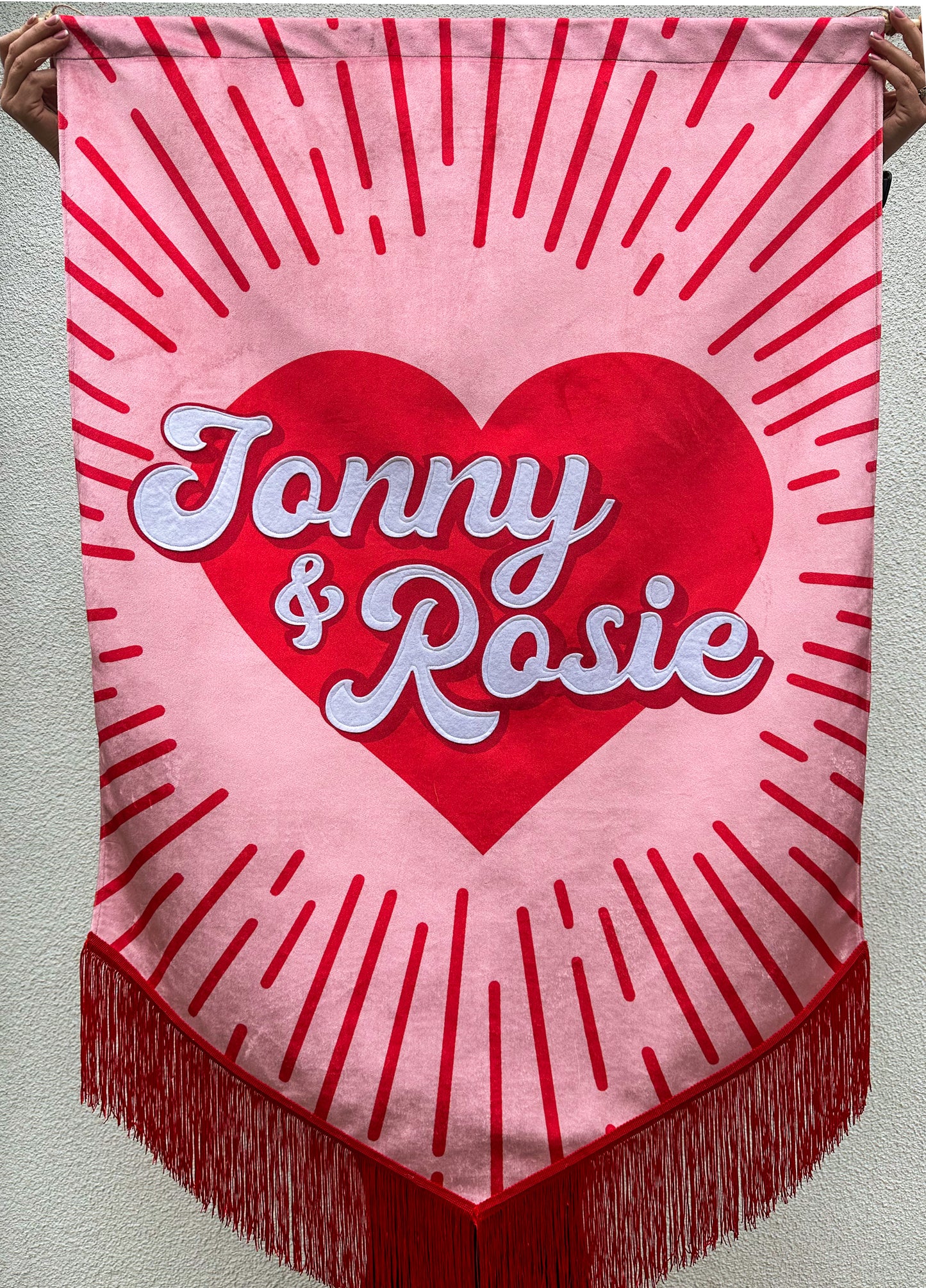 Printed Background Velvet Banner