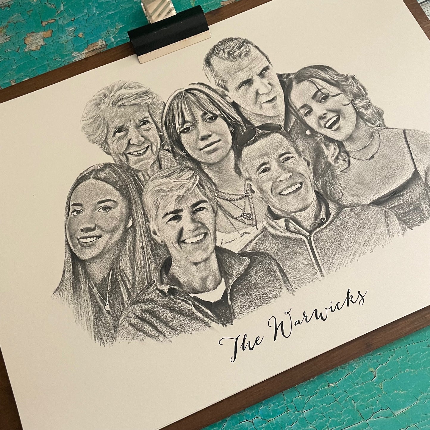 Black & White Sketch from combined photos