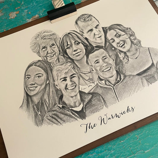 Black & White Sketch from combined photos