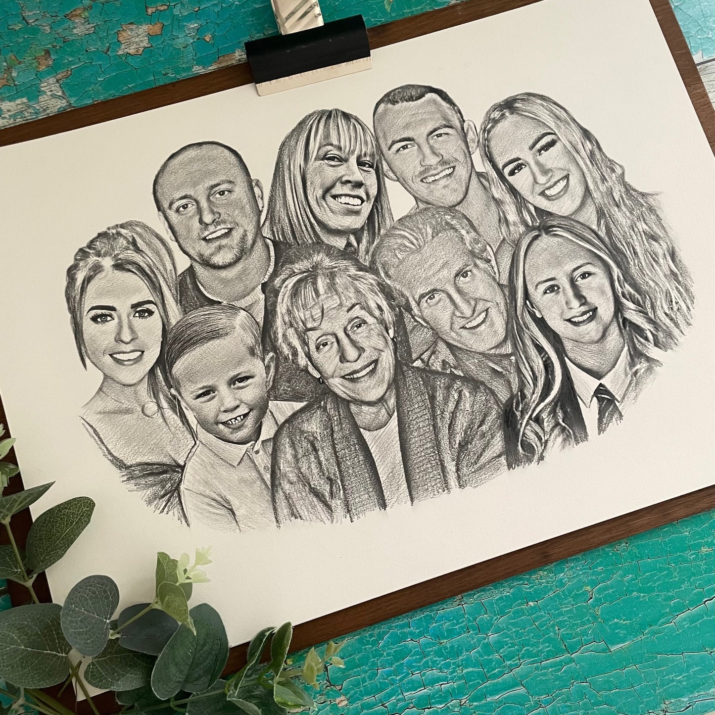 Black & White Sketch from combined photos