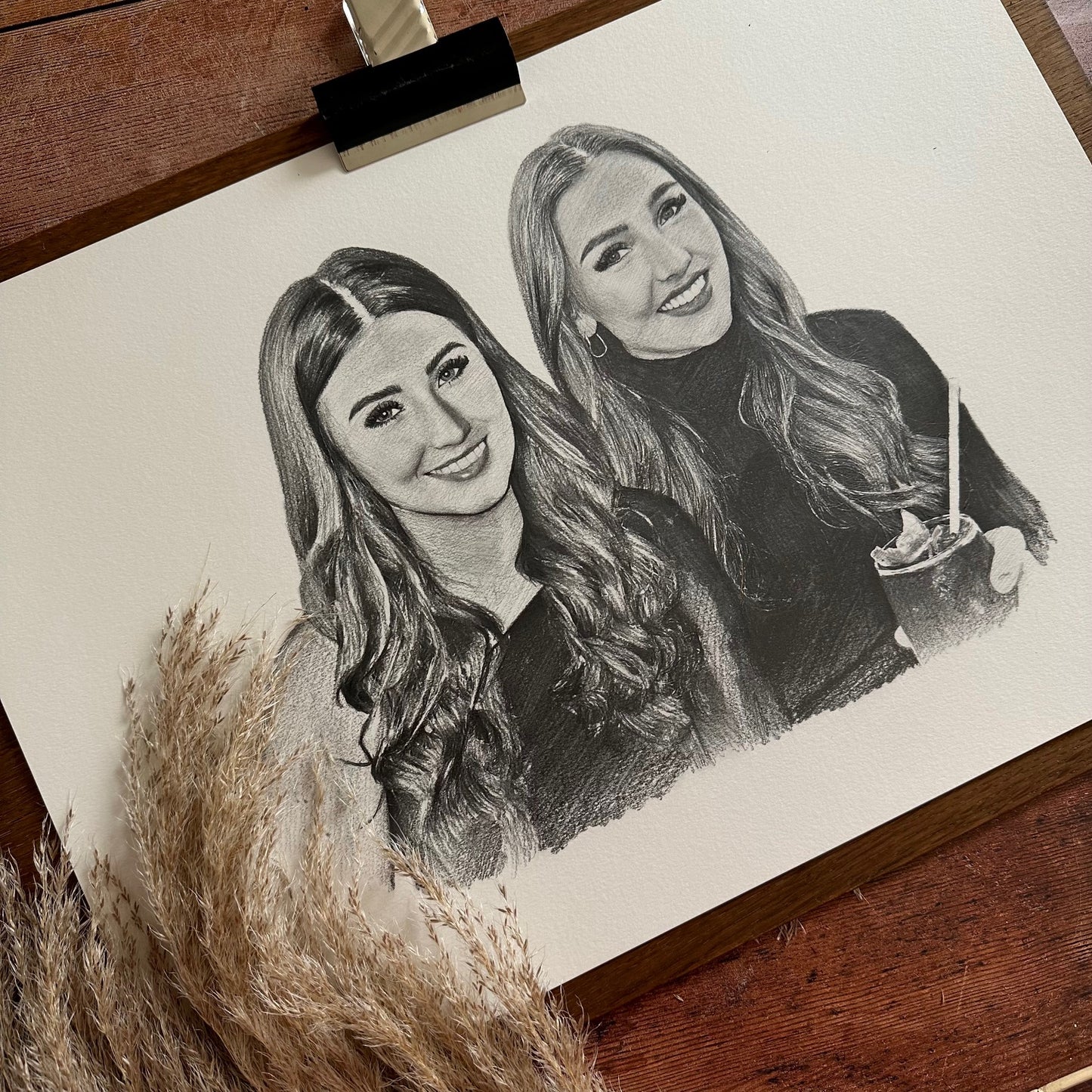 Black & White Sketch from combined photos